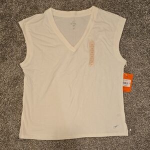 Women's White Sleeveless Tee